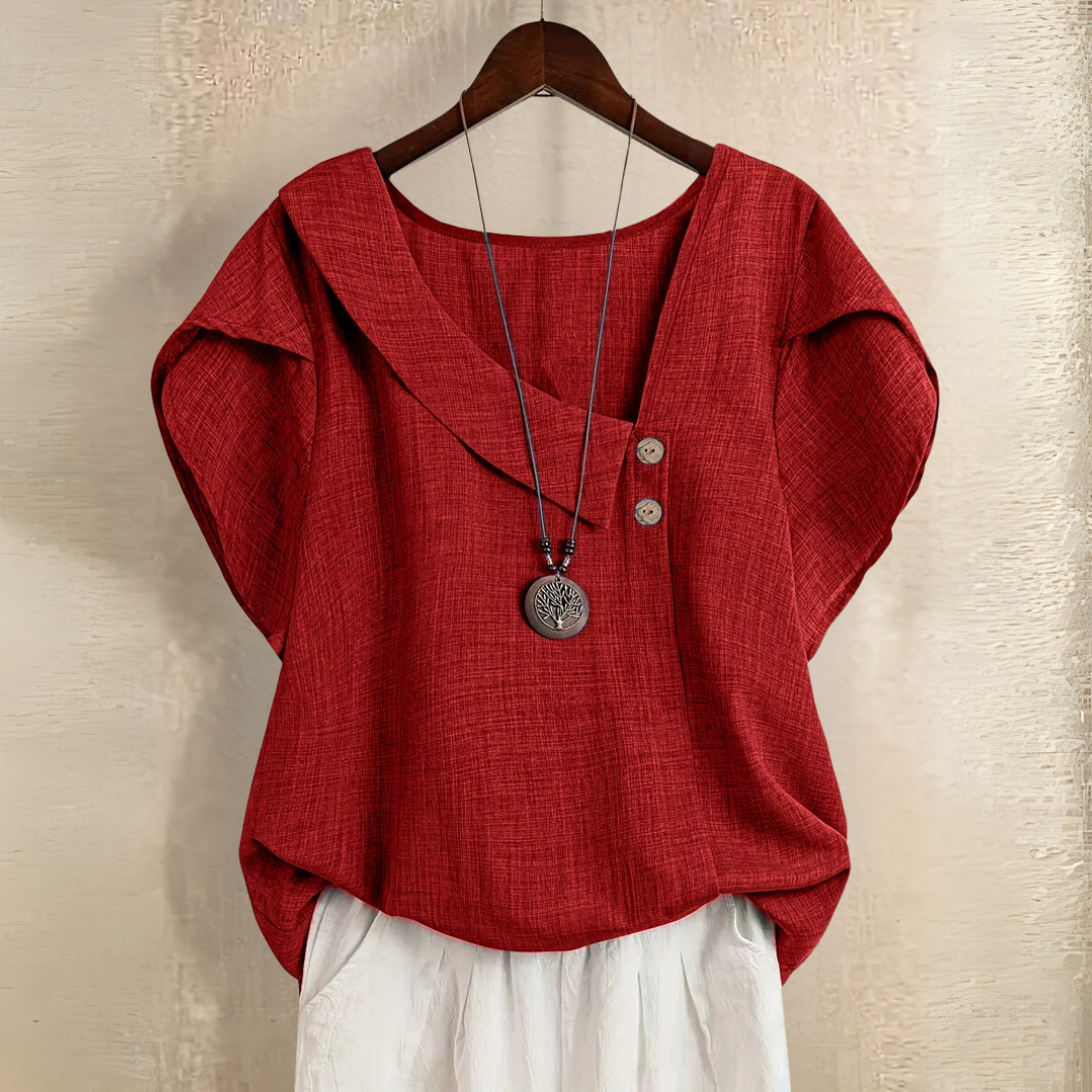 エレガントで快適な夏用ブラウス