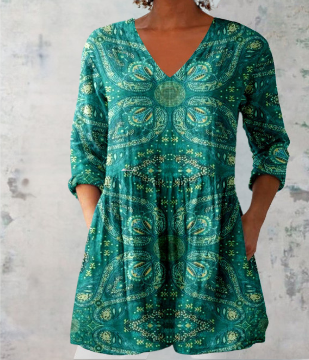 緩やかなドレス、グリーンネイチャー