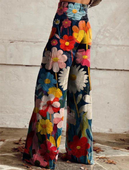 ボヘミアンスタイルワイドパンツ