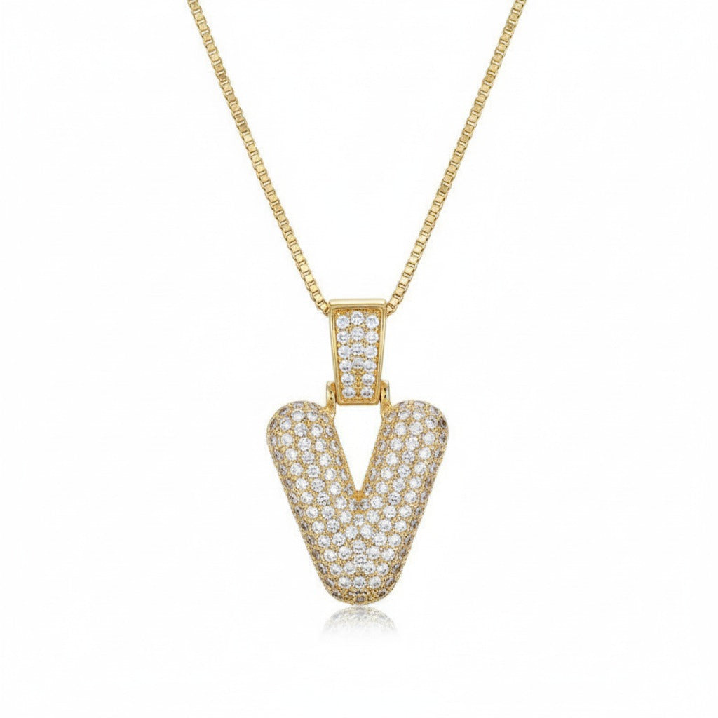 ヒップホップスタイル 26個の英字アルファベットペンダント