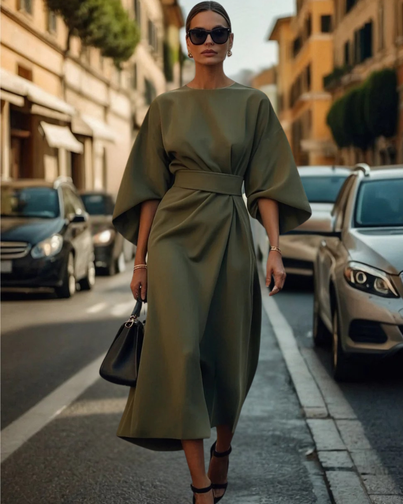 エレガントな緑のドレス