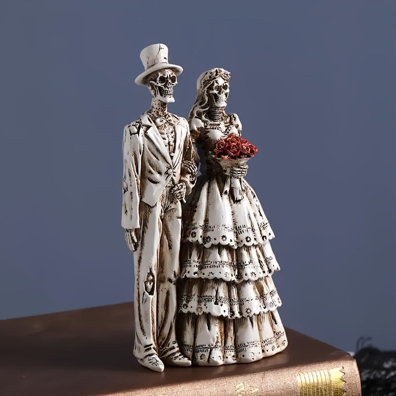ボヘミアンスタイル製スケルトンカップルフィギュア – デコレーション＆ホリデーテーマ