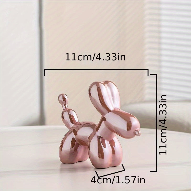 セラミックのバルーン犬の置物 – デコレーション＆クリスマスギフト