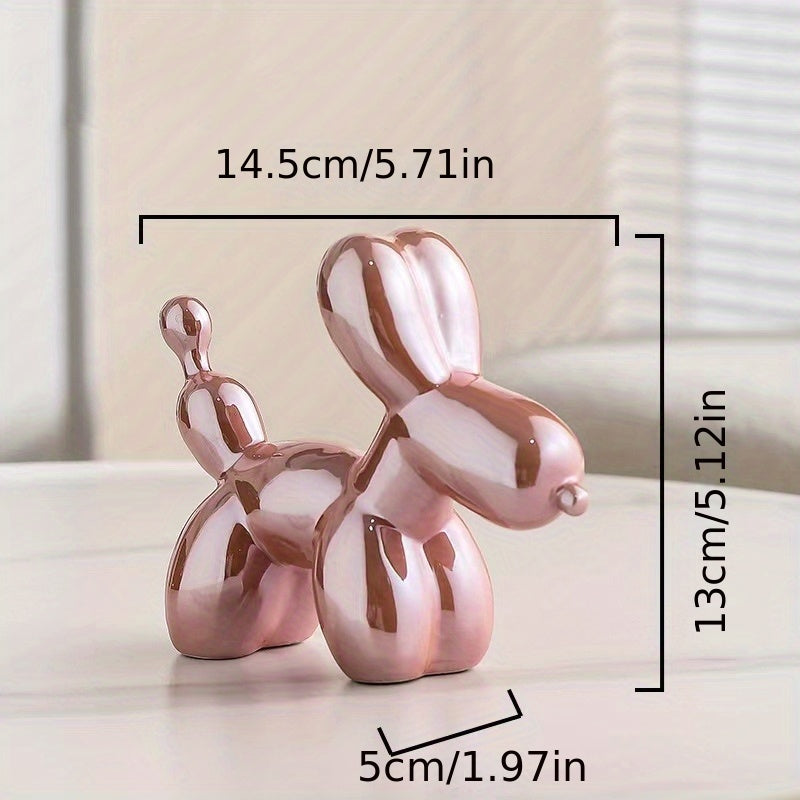 セラミックのバルーン犬の置物 – デコレーション＆クリスマスギフト