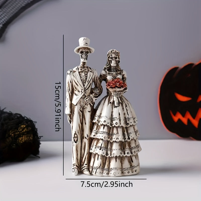 ボヘミアンスタイル製スケルトンカップルフィギュア – デコレーション＆ホリデーテーマ