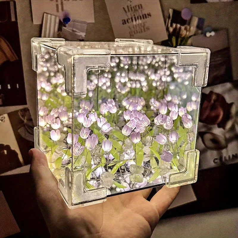 手作りチューリップナイトライト 自作組み立て 可愛いギフト用