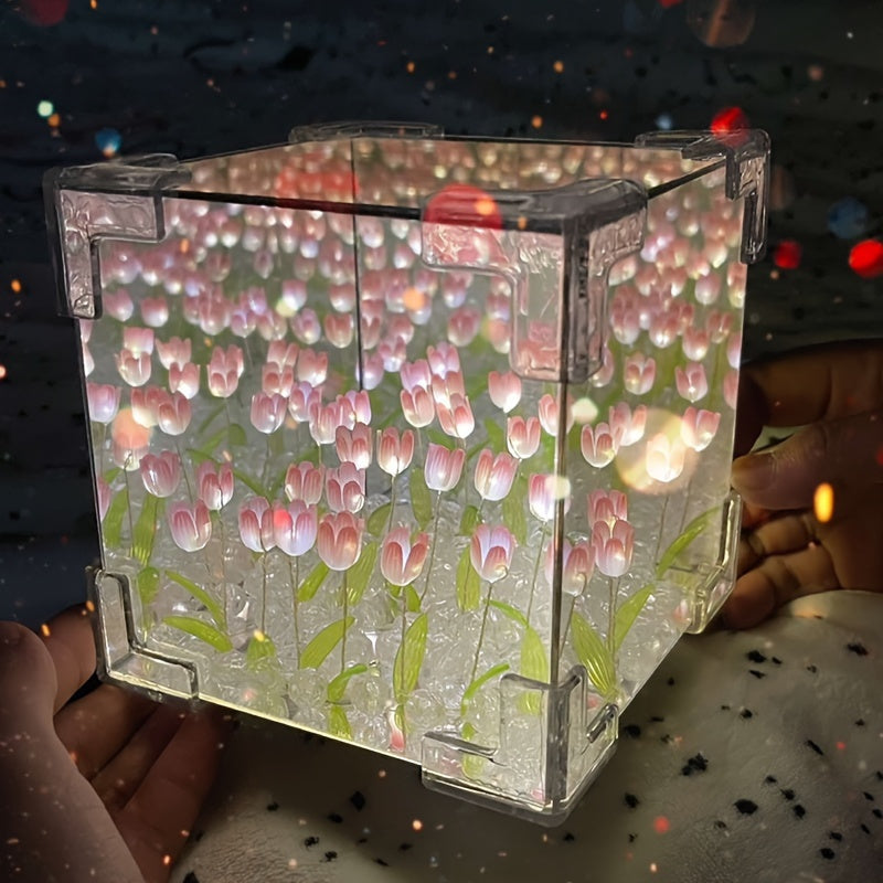 手作りチューリップナイトライト 自作組み立て 可愛いギフト用