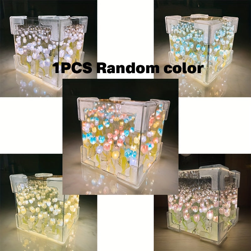 手作りチューリップナイトライト 自作組み立て 可愛いギフト用