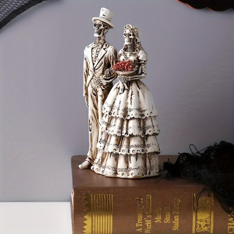 ボヘミアンスタイル製スケルトンカップルフィギュア – デコレーション＆ホリデーテーマ