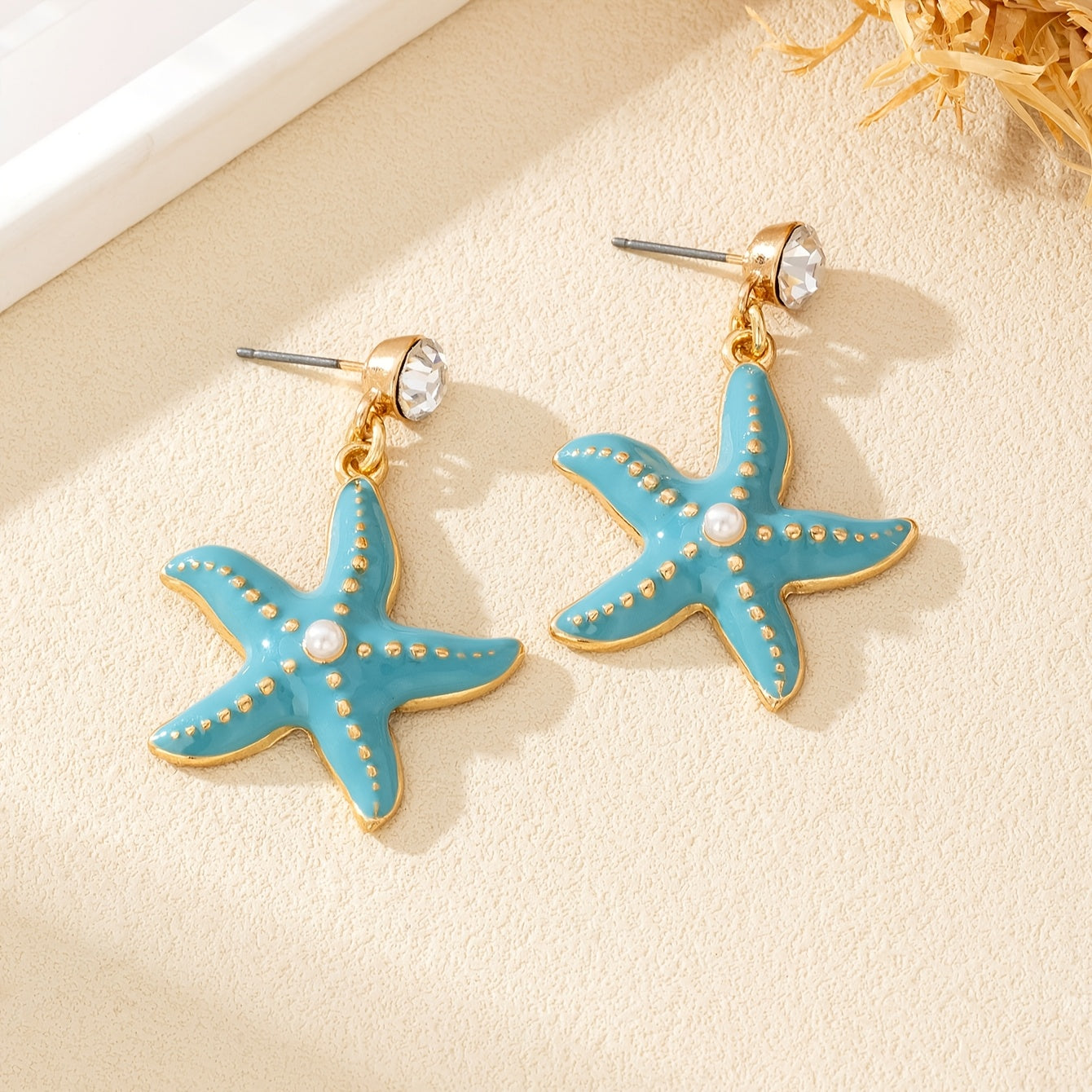 ヒトデのエナメルイヤリング