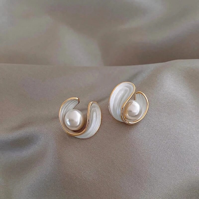 Liorie™ - Pearl Spiral Earrings
