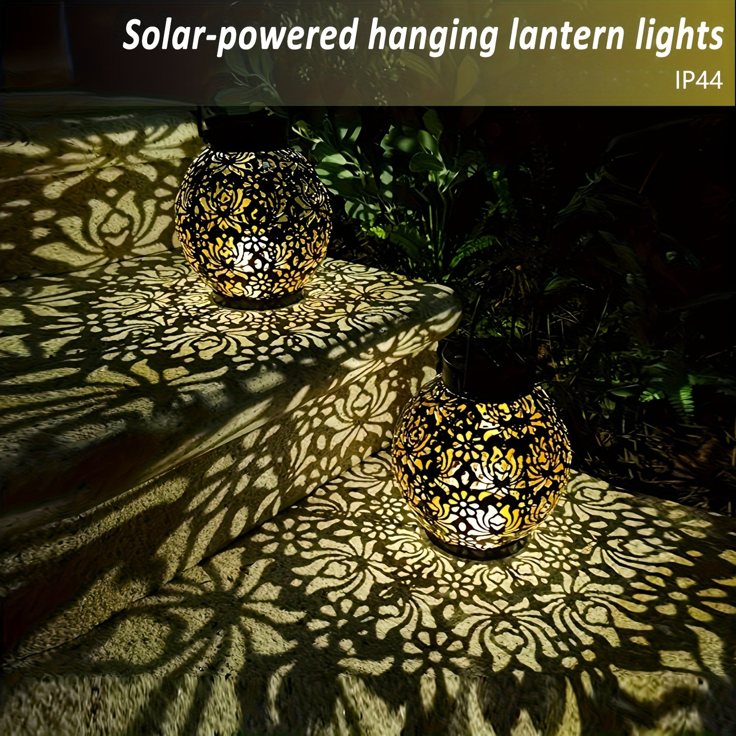 ソーラーLEDハンギングランタン モロッコ風 ガーデンライ