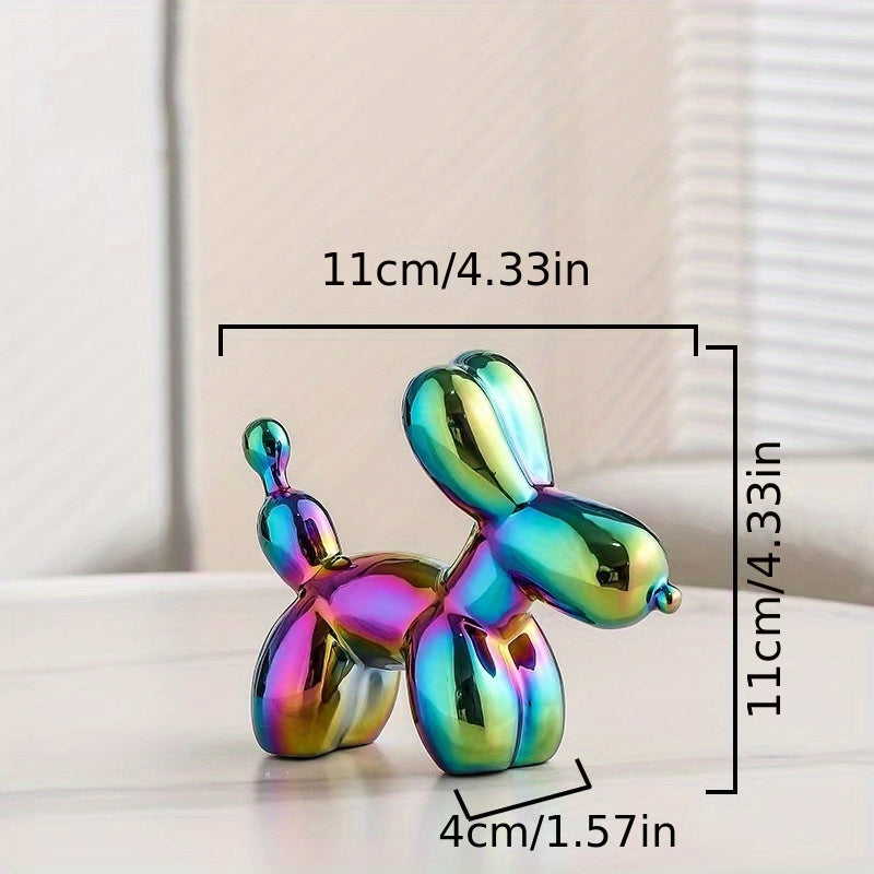 セラミックのバルーン犬の置物 – デコレーション＆クリスマスギフト
