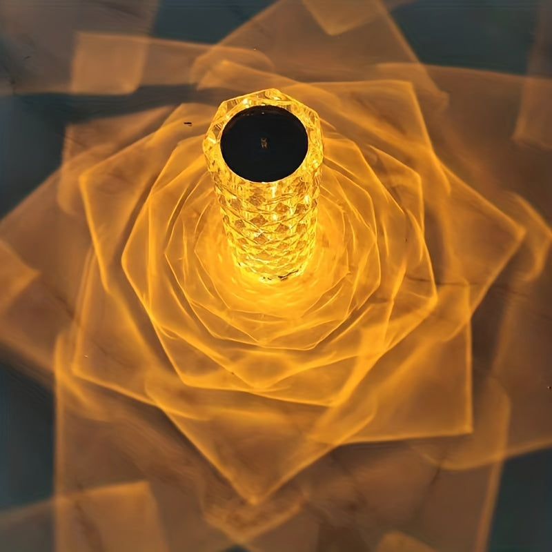 クリスタルダイヤモンド タッチ操作LEDナイトライト USB充電