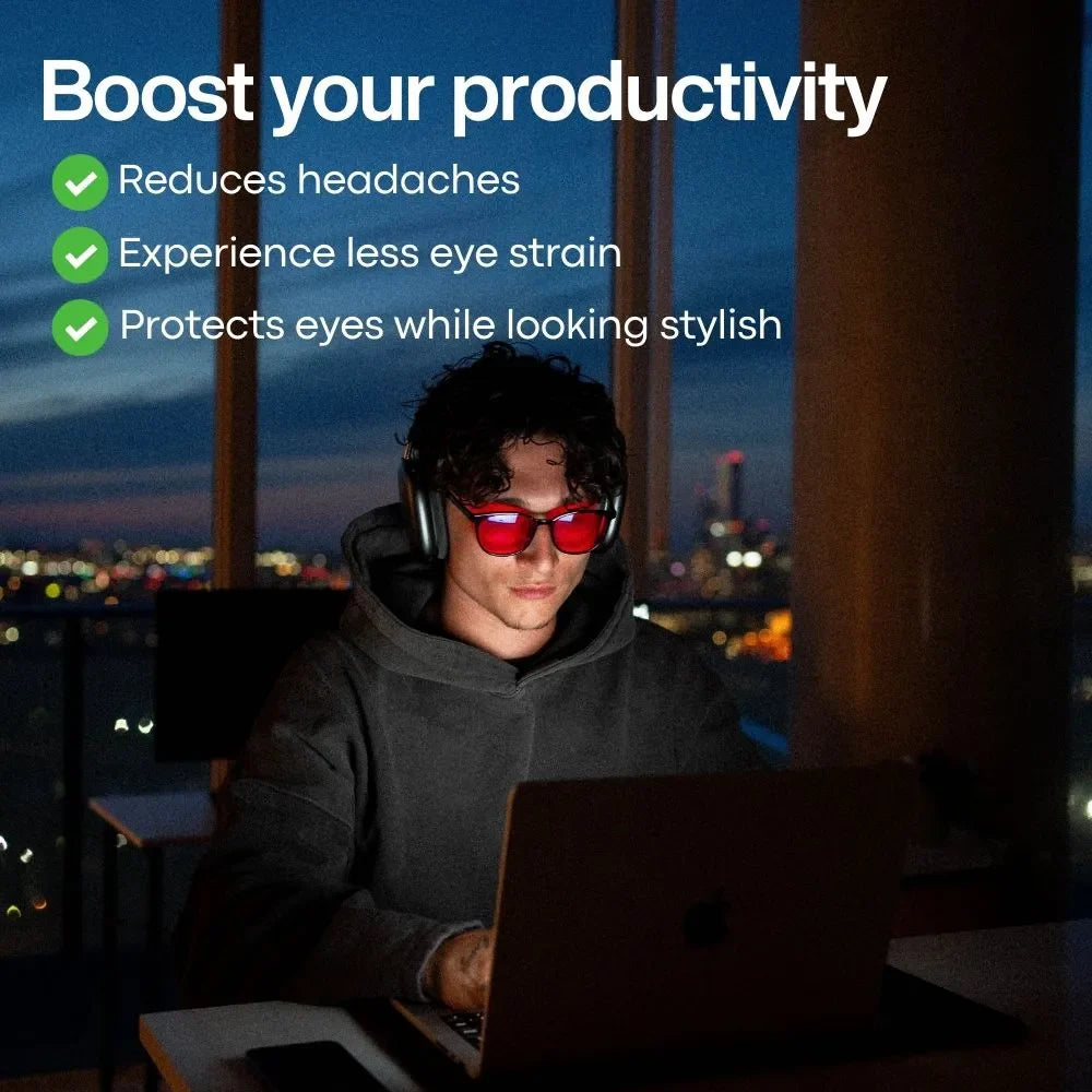 Flow State™ ユニセックス レッドレンズ ブルーライトカットメガネ