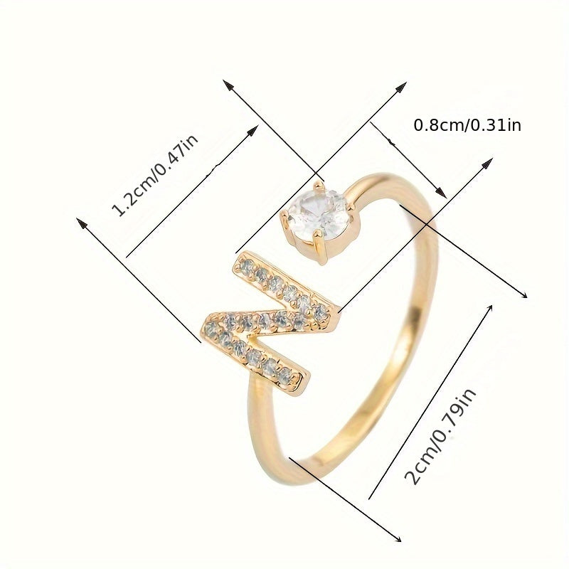 26英文字 合成ジルコニア 調整可能リング
