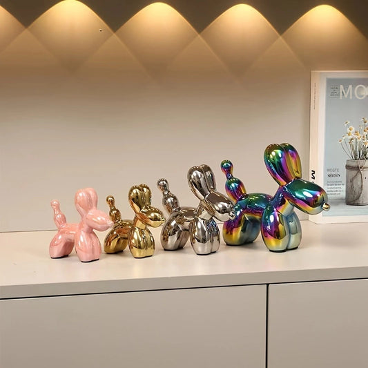 セラミックのバルーン犬の置物 – デコレーション＆クリスマスギフト