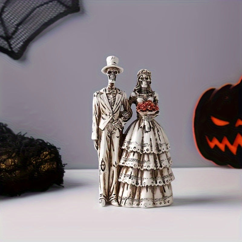 ボヘミアンスタイル製スケルトンカップルフィギュア – デコレーション＆ホリデーテーマ