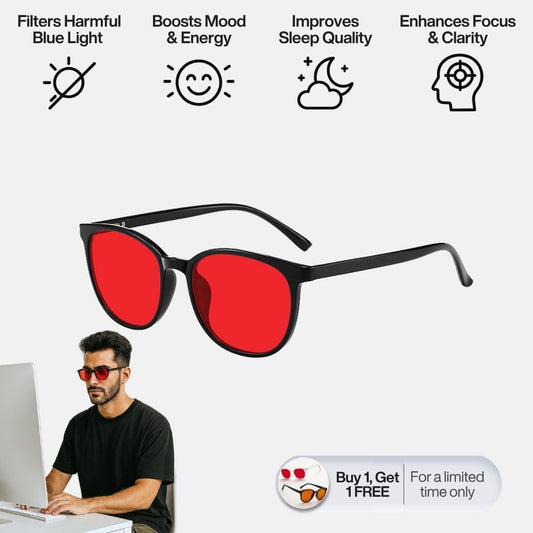 Flow State™ ユニセックス レッドレンズ ブルーライトカットメガネ