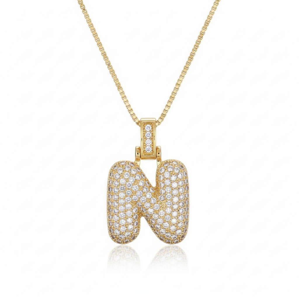 ヒップホップスタイル 26個の英字アルファベットペンダント