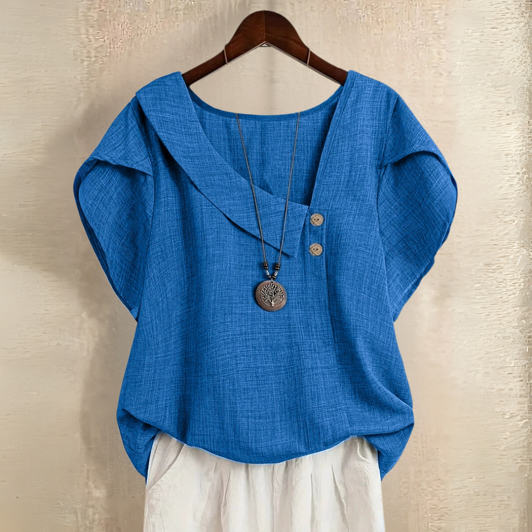 エレガントで快適な夏用ブラウス