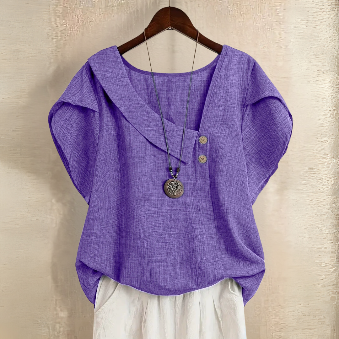 エレガントで快適な夏用ブラウス