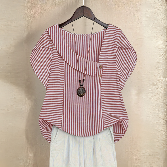 エレガントなチェック柄ブラウス