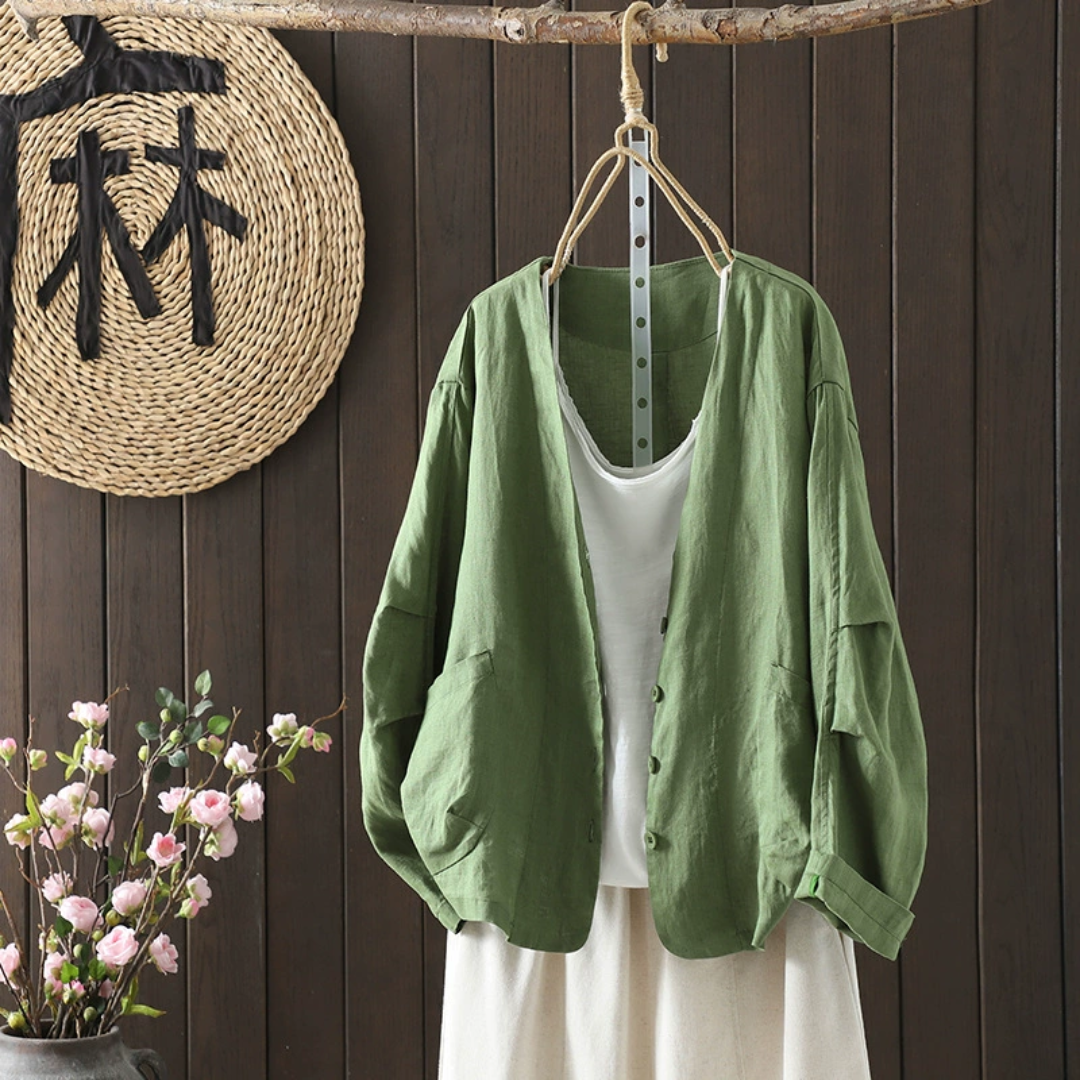 長袖無地カーディガン