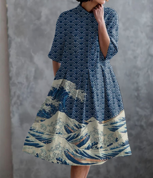 ブルーオーシャンのダブルポケットドレス