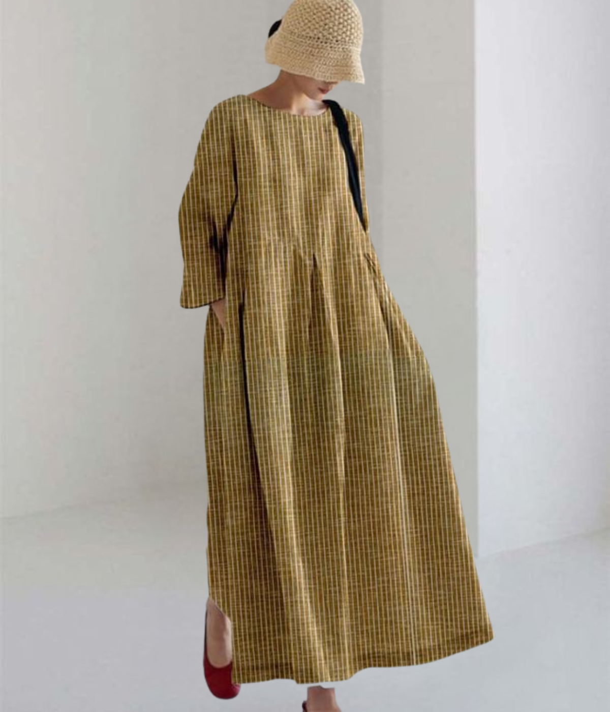 Vibrant Multicolor Round Neck Dress