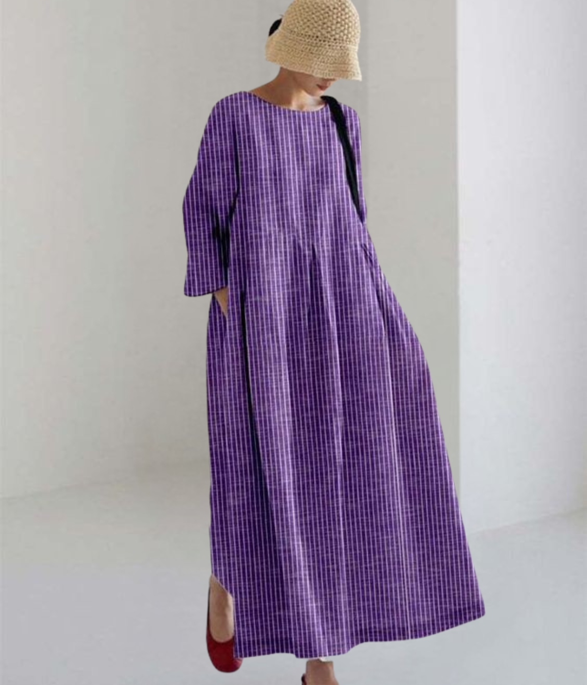 Vibrant Multicolor Round Neck Dress