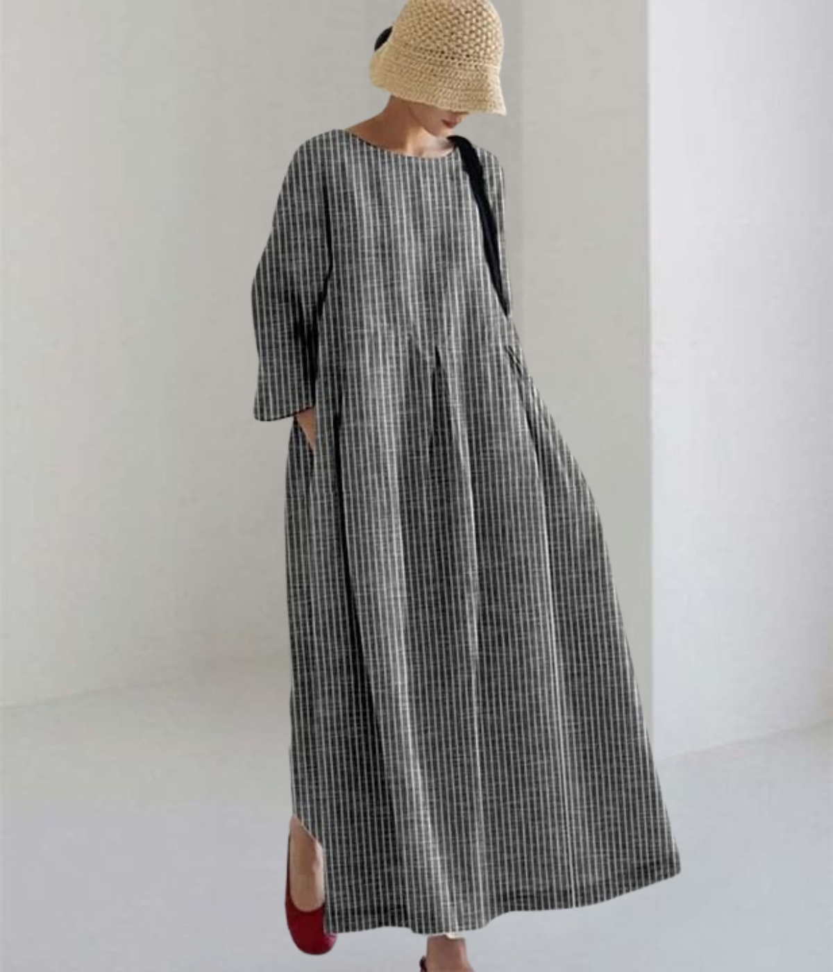 Vibrant Multicolor Round Neck Dress