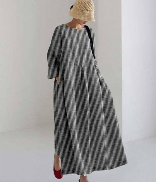 Vibrant Multicolor Round Neck Dress