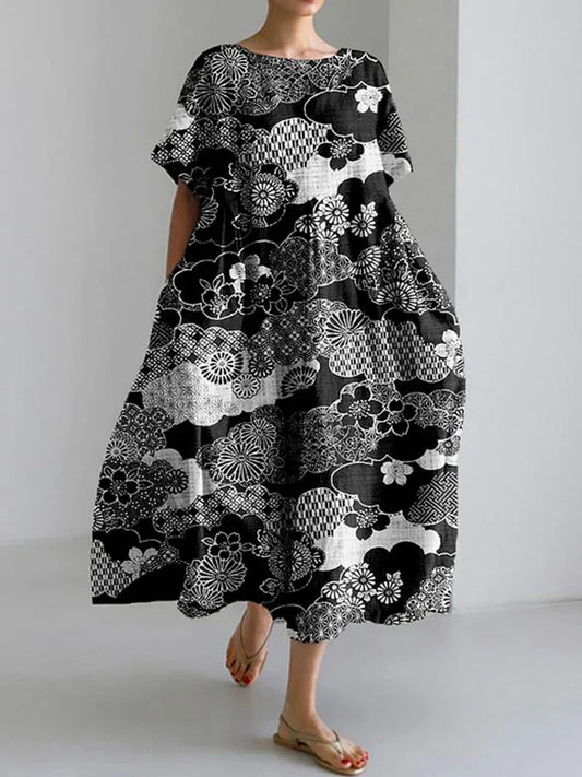 黒い森柄のワイドドレス