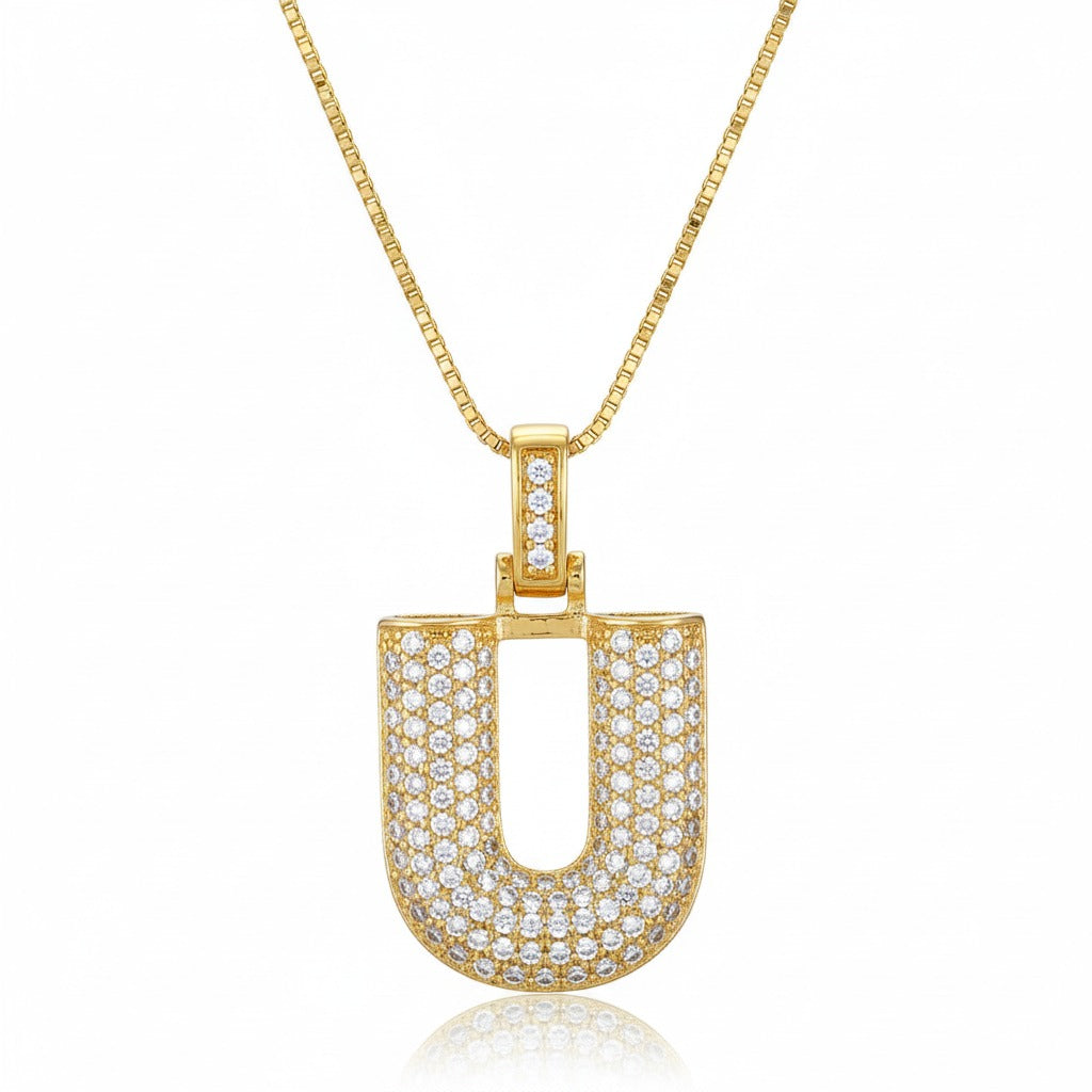 ヒップホップスタイル 26個の英字アルファベットペンダント