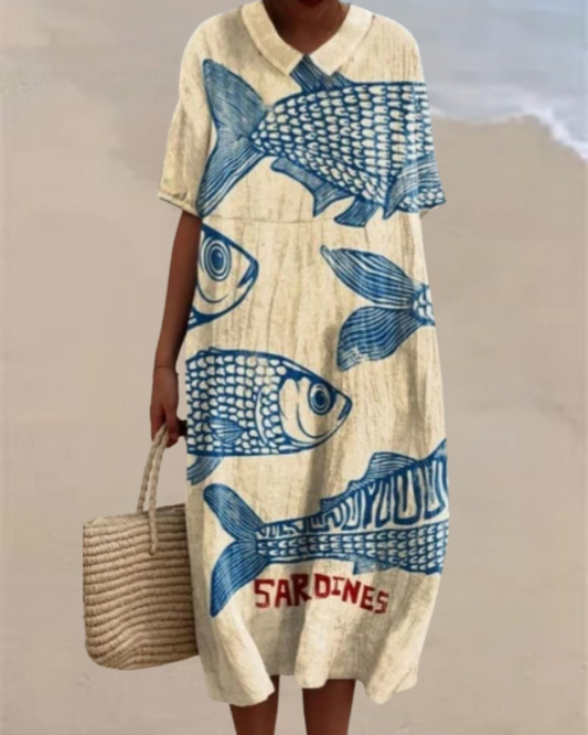 ブルーフィッシュワンピース