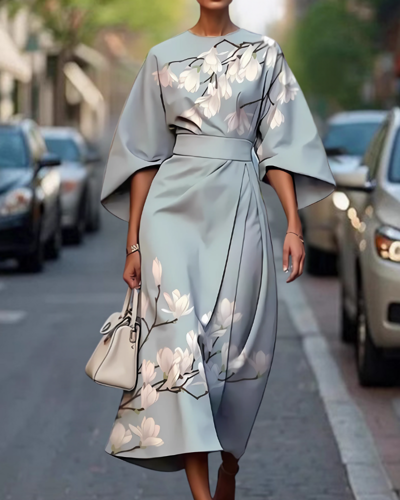 エレガントなドレス・青い葉