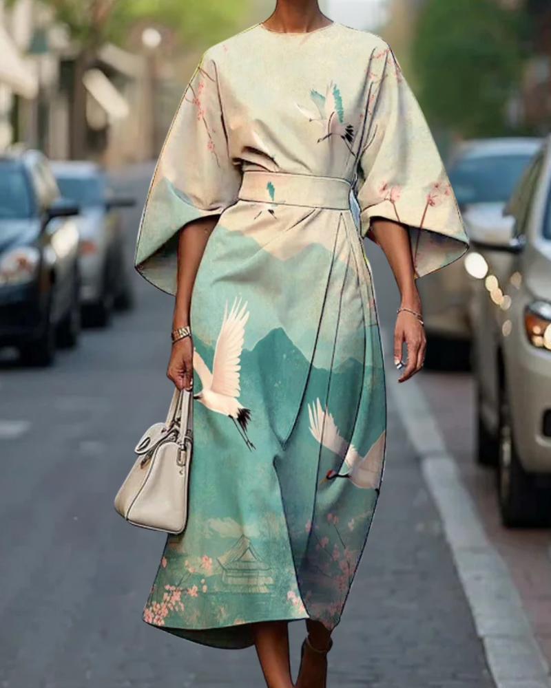 ブルーバレー風のエレガントドレス