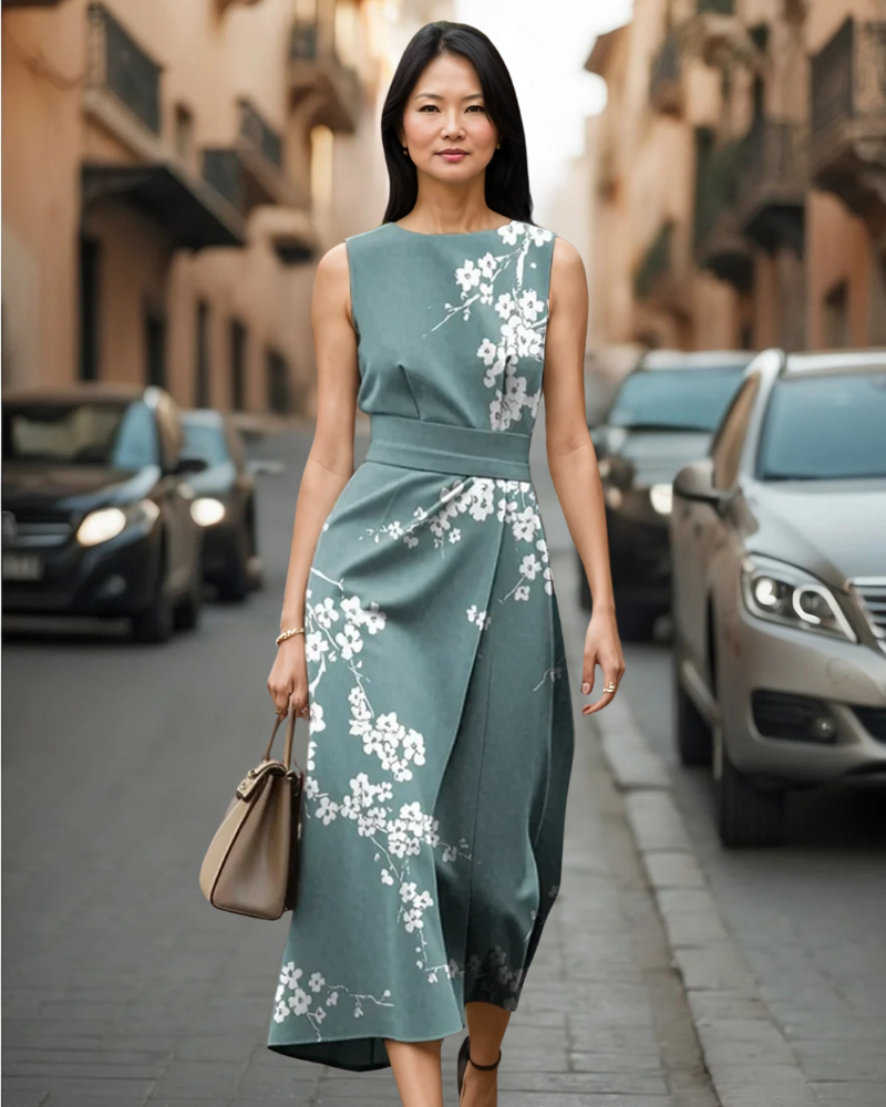 和風エレガントミディドレス