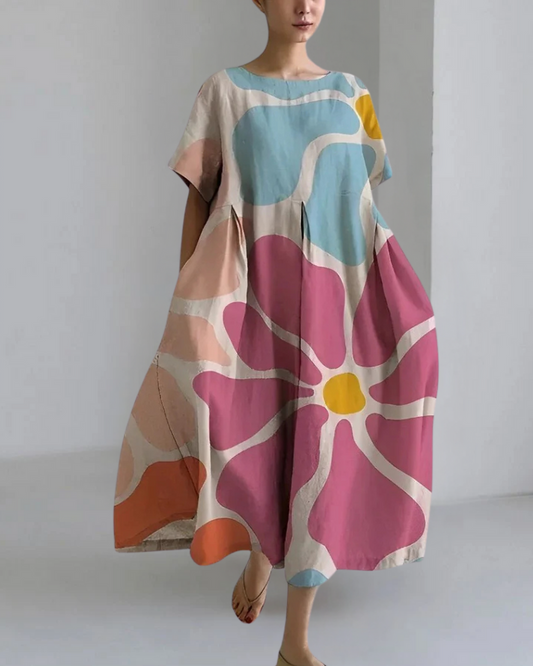 Vibrant Floral Maxi Dress