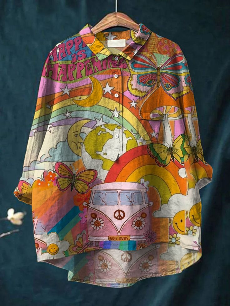 バリス風ヒッピーアートTシャツ