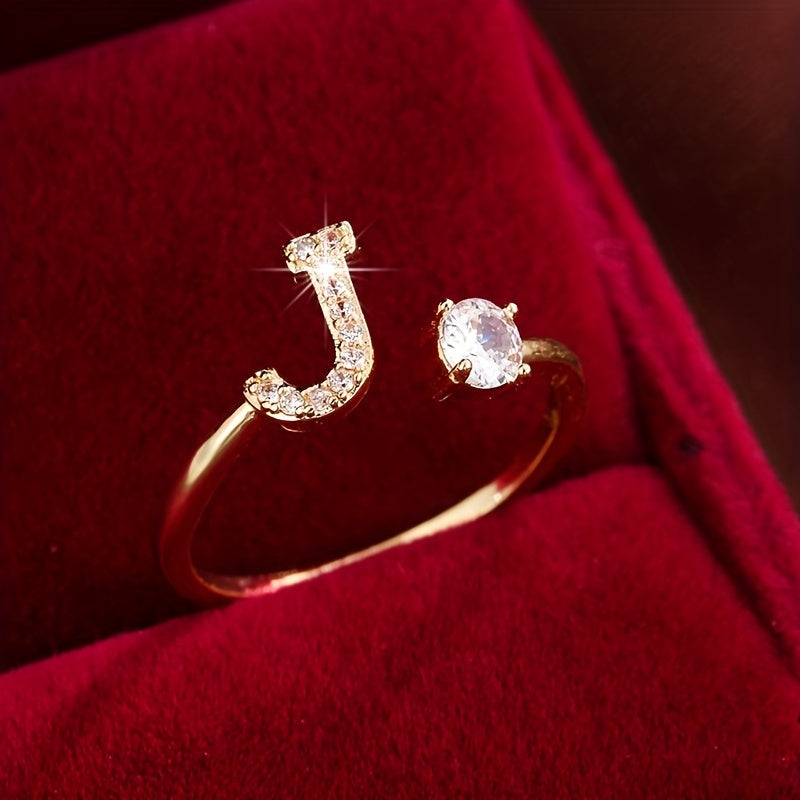 26英文字 合成ジルコニア 調整可能リング