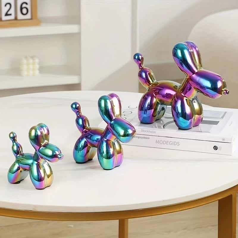 セラミックのバルーン犬の置物 – デコレーション＆クリスマスギフト