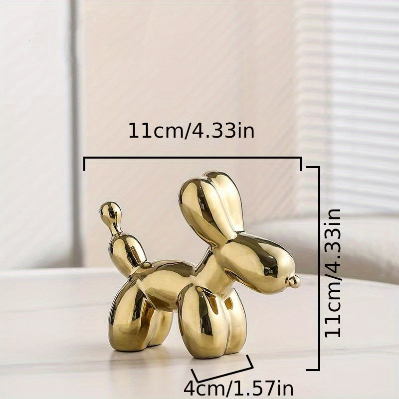 セラミックのバルーン犬の置物 – デコレーション＆クリスマスギフト