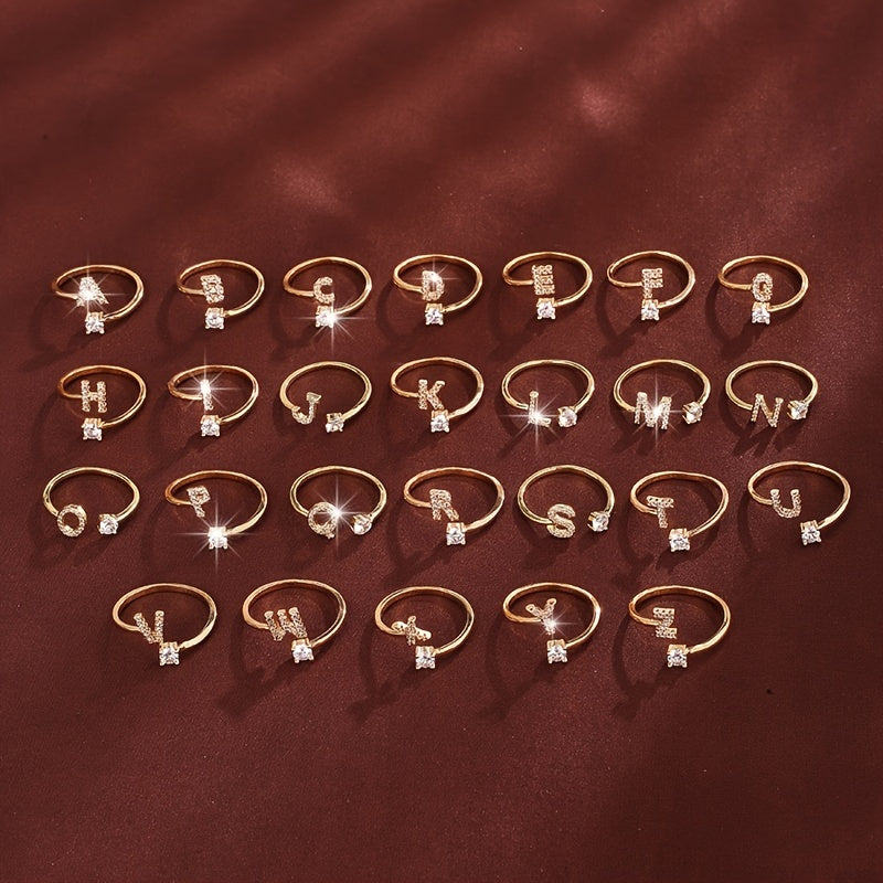 26英文字 合成ジルコニア 調整可能リング