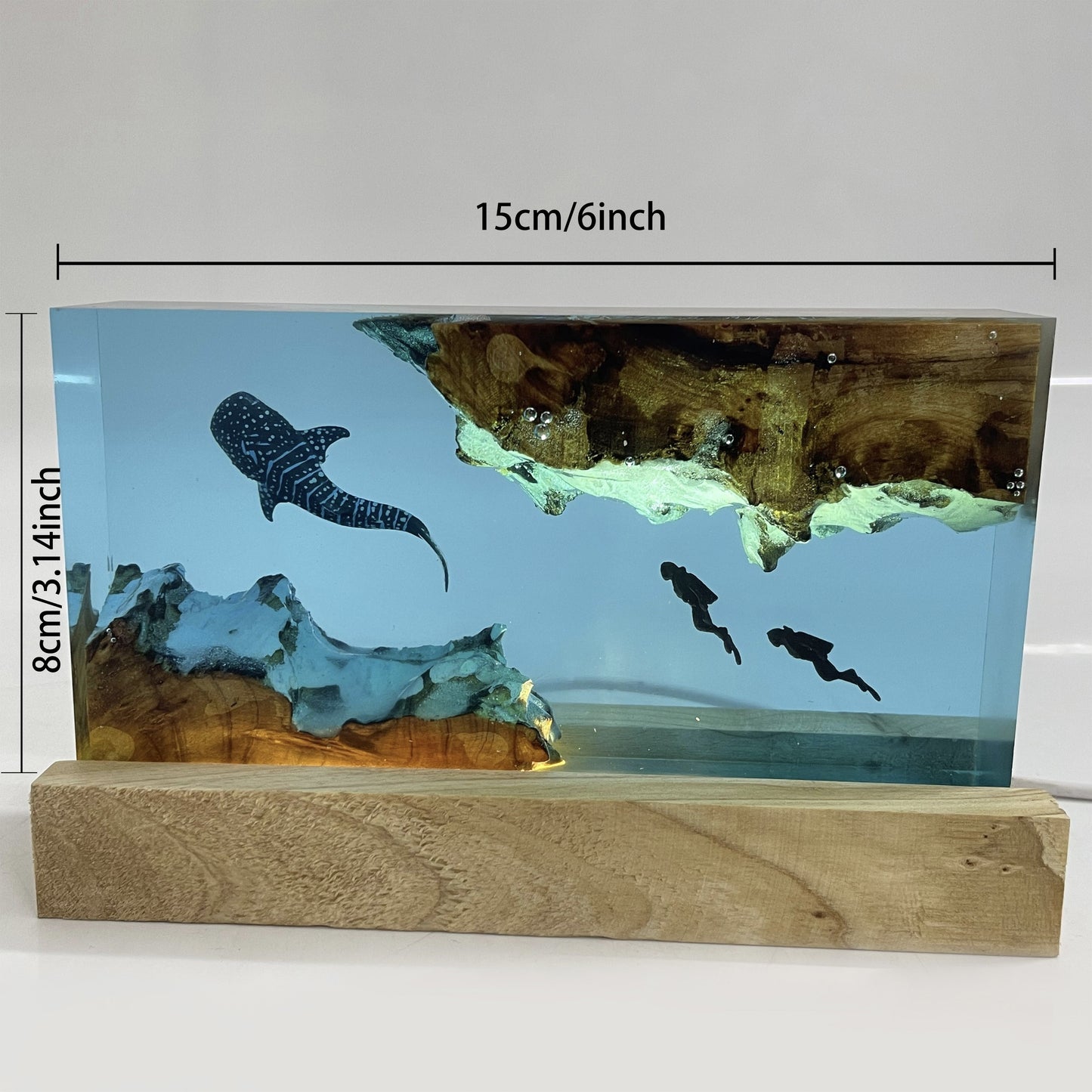 クジラ型レジンランプ 手作りナイトライト ベッド用