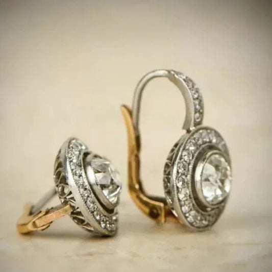 ジレナ | ヴィンテージシルバーキュービックジルコニアピアス